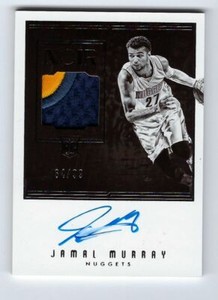Jamal Murray 16/17 Panini Noir patch auto RC #107 SN #64/99
