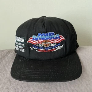 Vintage 80er 90er Harley Davidson Motorcycles Mid America Cap Snapback Trucker Mütze - Bild 1 von 9