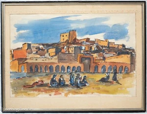 Stunning Vintage Orientalist Painting of Ghardaia Algeria, Fine Impressionist - Picture 1 of 10