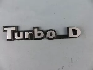 CITROEN TURBO D logo insigne emblème sigle monogramme hayon coffre plastique - Bild 1 von 2