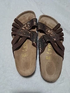 Tatami Birkenstock Sunny Brown Slip On Sandals Womens EU 37 - Picture 1 of 13
