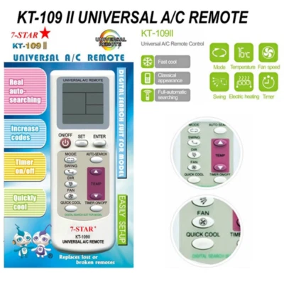 Universal Aircon Remote Control KT-109II for all Air Conditioners For All Brand - Image 1 of 4