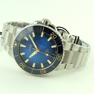 Nuevo 2025 Oris Aquis Fecha Acero Esfera Azul 41mm 01 400 7769 4125-07 8 22 09PEB Foto 1 de 4