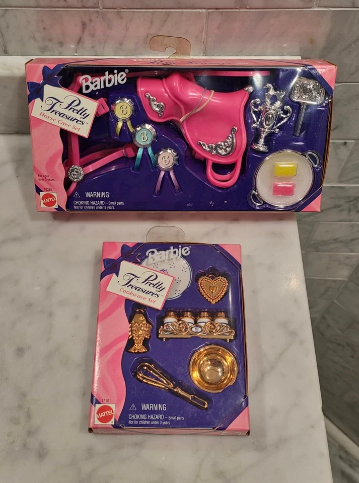 Mattel Barbie Pretty Treasures Cookware Set 17101 Vintage 1997