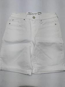 SEVEN7 Women's WEEKEND BERMUDA Rolled Cuff WHITE SHORTS 6 - Picture 1 of 8