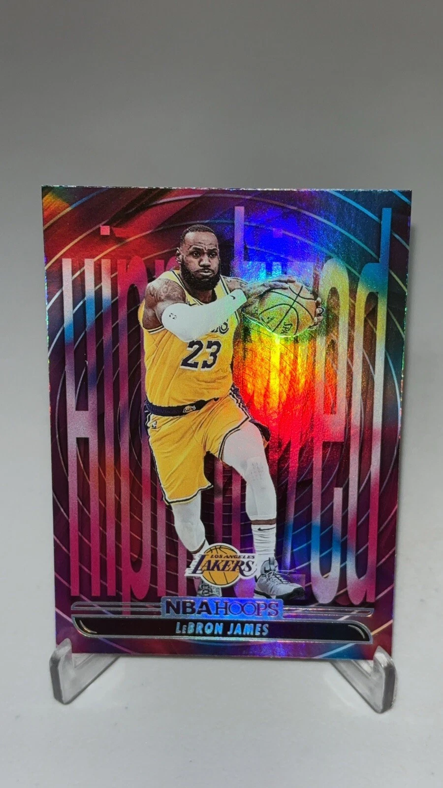 2021-22 Panini NBA Hoops LeBron James Hipnotized Holo #10 Los Angeles Lakers