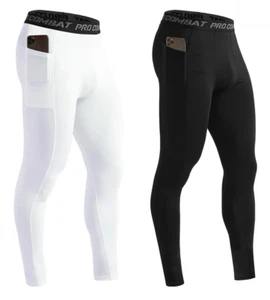 Kompressionsleggings mit Taschen - Gym Laufen Training Training - Bild 1 von 8