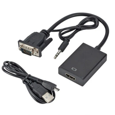 VGA auf HDMI Adapter Audio-Untersützung 1080P Auflösung VGA zu HDMI PC, Laptop - Bild 1 von 4