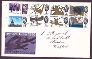 1965 Battle of Britain Bradford Stempel illustrierter Ersttagsbrief. - Bild 1 von 2