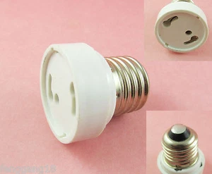 E27/E26 To GU24 Socket LED Halogen CFL Light Bulb Lamp Adapter Converter Holder - Picture 1 of 1