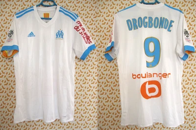 Maillot Olympique Marseille 2017 2018 OM Drogbonde Adidas OM vintage - L - Photo 1/4
