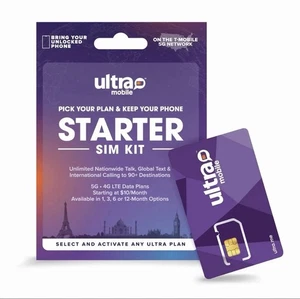 Ultra Mobile SIM (Micro/Regular) for All Unlocked GSM Devices - Picture 1 of 8