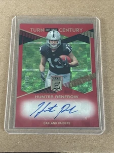 Hunter Renfrow 2019 Donruss Elite Turn Of The Century Red Auto /99 Raiders - Picture 1 of 3