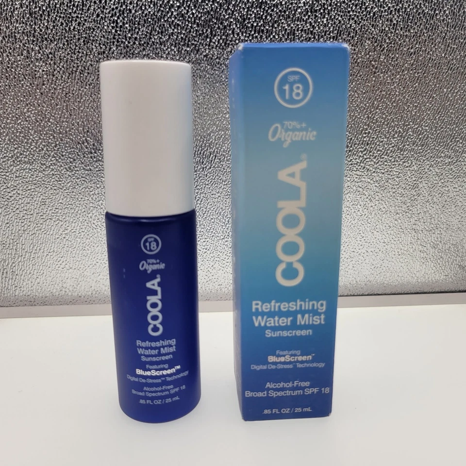 COOLA 70 Organic Refreshing Water Mist Sunscreen SPF 18 .85 FL Oz 25ml