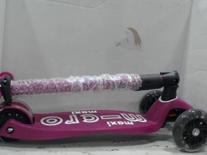 UsedVeryGood - Micro Kickboard Maxi Micro Deluxe Foldable LED Scooter, Berry Red - Picture 1 of 5