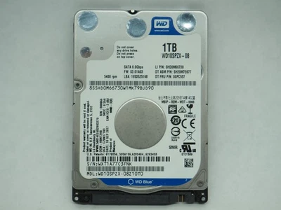 WD Blue 1TB 2.5" SATA 5.4K RPM HDD Laptop Hard Drive Tested, Wiped -WD10SPZX - Image 1 of 4