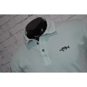 Camisa polo de golf Orvis para hombre talla grande EE. UU. Country azul coral algodón - Imagen 1 de 6