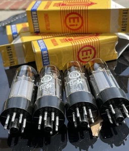 Quad Magnoval Ei Yugoslavia EL34 / 6CA7 Vacuum Tubes w/ Original Boxes - Picture 1 of 17