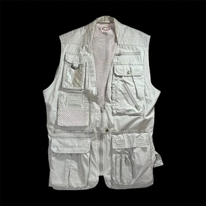 Vintage 80s Banana Republic Safari Photography Fishing Multi Pocket Vest SIZE M - Picture 1 of 14