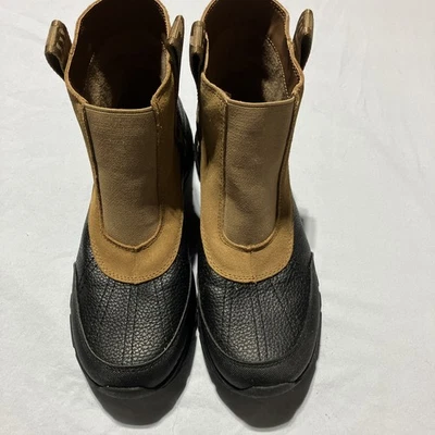 Botas femininas Lands End All Weather camurça cor bronzeada e preta 7B - Imagem 1 de 4