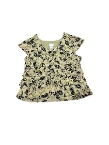 Deadstock NWT VNTG y2k 2000s Floral Ruffle Sz L Top - Picture 1 of 4
