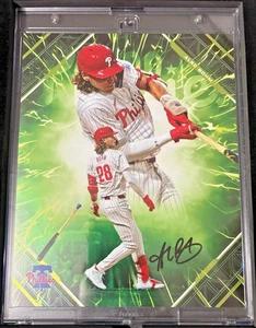 ALEC BOHM SIGNED 8X10 PHOTO EMANATE GREEN 79/99 PHILLIES MLB FANATICS - Picture 1 of 4