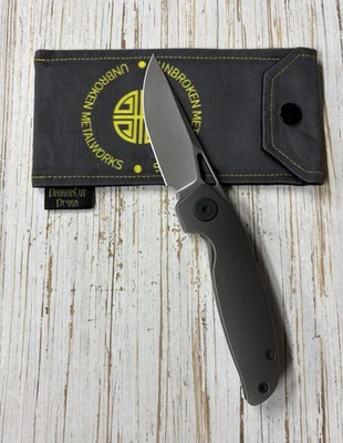 Cuchillos personalizados HMC Transient 3.2 Framelock lavado oscuro Ti Magnacut Foto 1 de 4