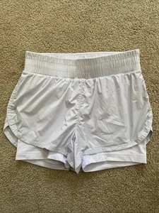 Athleta Girl Size S/7 Lt. Lavender Blue Layered Shorts - Picture 1 of 6