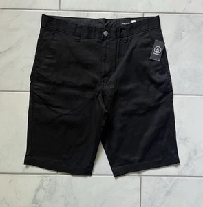 VOLCOM Bermuda Shorts 32 Black Mens Cotton Polyester Spandex Outdoors - Picture 1 of 19