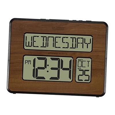  Relojes de nogal 513-1419-WA-INT atómicos grandes completos 9,84" L x 1,14" W x 7,48" H Foto 1 de 4