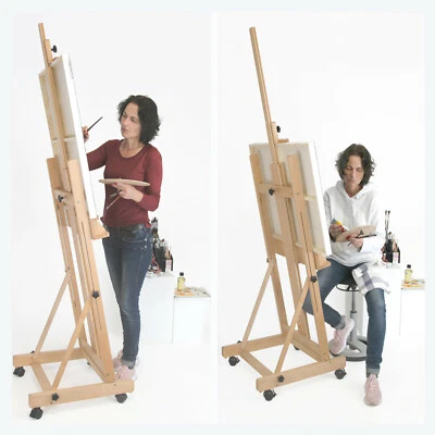 Easel 147, Large Studio Easel Studio Easel Wooden Easel Painting Acrylic - Image 1 of 4