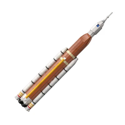 MOC: S_L_S Block 1 Rocket 1:220 Scale Launch Vehicle 598 Pieces Construction T - Image 1 of 4