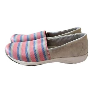 DANSKO Striped Harriet Slip-on Stretch Suede Shoes Size 10.5-11 (41)