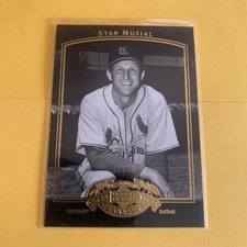 2005 UD Past Time Pennants #78 Stan Musial Cardinals Gold Parallel #’d 17/50!