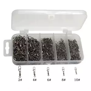 96/211pcs/Set Fishing Connector Pin Bearing Rolling Swivel Stainless Steel Snap - Picture 1 of 9