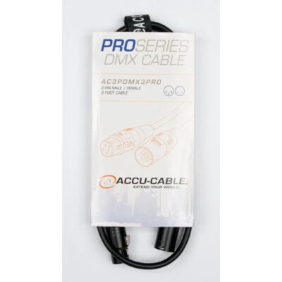 Accu-Cable 3-Pin DMX Pro Production Grade Cable, 03 ft - Image 1 of 2