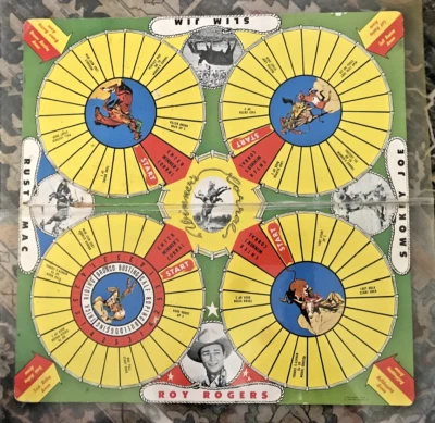 Juego de mesa de rodeo Roy Rogers vintage de los años 40-50* ¡SOLO TABLERO!* Foto 1 de 4