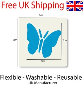 Cute Butterfly Stencil for Kids, 9cm x 9cm Washable and Reusable - Picture 1 of 5
