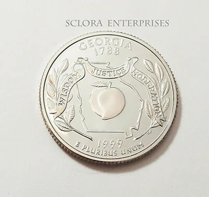 1999 S GEORGIA *90% SILVER PROOF* STATE QUARTER **FREE SHIPPING** - Picture 1 of 3