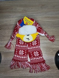 Bufanda de Peluche Build a Bear Sombrero de Invierno Talla Accesorio Vacaciones 2011 - Imagen 1 de 3