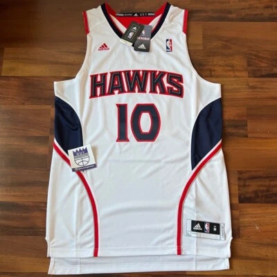 全新 全新带标签 Mike Bibby 阿迪达斯亚特兰大老鹰队 NBA Swingman 球衣 男式 尺寸 M — 第 1/4 张图片