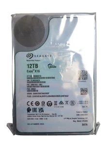 SEAGATE EXOS X16 12TB HARDDRIVE ST12000NM001G * RECERTIFIED PRODUCT - Photo 1/3