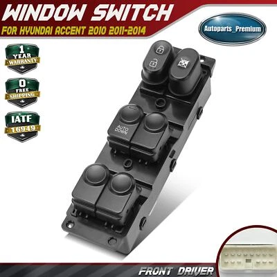 前驱动 LH 电源窗开关适用于现代口音 2010 2011 2012 2013 2014 — 第 1/4 张图片