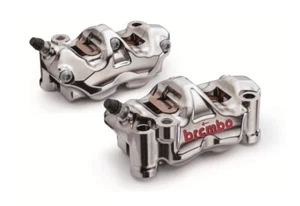 Brembo GP4-RX CNC Front Brake Radial Calipers Kit Nickel Finish 108mm GP4RX - Picture 1 of 3