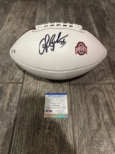CHRIS SPIELMAN SIGNED FOOTBALL OHIO STATE BUCKEYES PSA/DNA COA AUTO OSU LIONS - Picture 1 of 3
