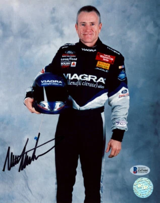 FOTO 8x10 firmada autografiada por Mark Martin celebrada leyenda de NASCAR BECKETT BAS Foto 1 de 2