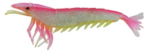 Shrimp Fishing Lure Artificial Unrigged Realistic 6" Bait Pink/Ylw Cast Jig - Picture 1 of 4