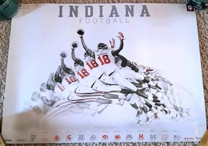 INDIANA UNIVERSITY HOOSIERS 2018 FOOTBALL POSTER SCHEDULE - MINT! - Picture 1 of 1