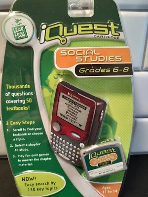 iQuest Social Studies Cartridges Quantum Leap Leapfrog Grades 6-8 NEW - Image 1 of 4