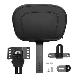 Black Plug-In Driver Rider Backrest Fit For Harley Street Electra Glide 97-2025 - Picture 1 of 12